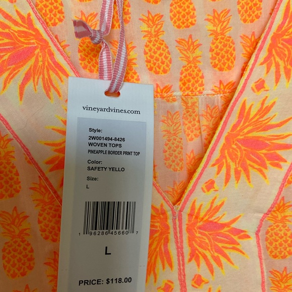 Vineyard Vines Orange Sleeveless Top NWT L - Picture 3 of 4